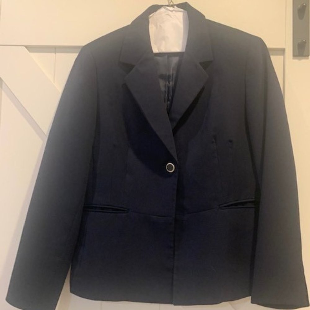 Kasper Navy Blue 2 button Blazer 14 EUC